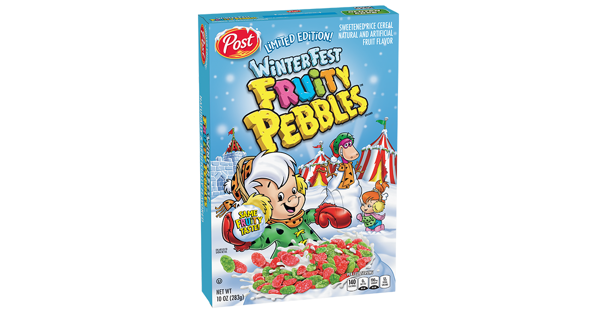 Winterfest Fruity PEBBLES Cereal: Cheerfully Fruity Crunch