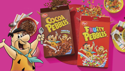 Cocoa PEBBLES and Fruity PEBBLES